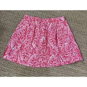 Lilly‎ Pulitzer Giraffe floral Cissy Skirt cotton Pull-on Size large